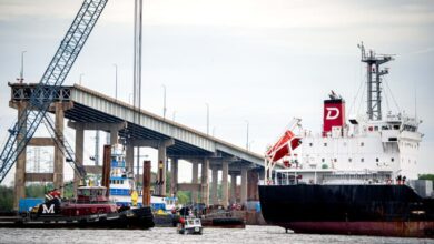 Photo of New deep-water channel allows first ship to pass Key Bridge wreckage in Baltimore
