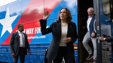 Photo of Harris maintains lead nationwide, slim margins in battleground states, according to multiple polls