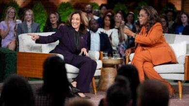 Photo of With abortion in focus, Harris’s event with Oprah prompts cheers and tears