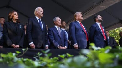 Photo of Harris, Trump set politics aside at ceremony to commemorate 9/11 attacks