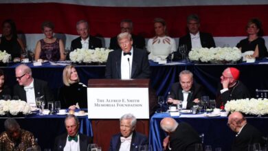 Photo of Trump delivers profanity, below-the-belt digs at Catholic charity banquet