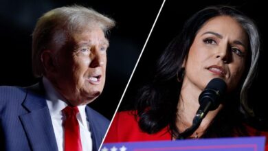 Photo of Tulsi Gabbard, former Democratic candidate for president, joins Republican party at Trump rally