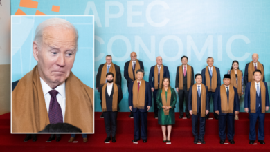 Photo of Biden awkwardly stands in back of APEC photo with China’s Xi Jinping front and center