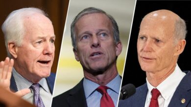 Photo of Rick Scott knocked out of Senate leader race on first ballot as Thune and Cornyn advance