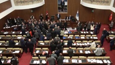 Photo of CAUGHT ON CAMERA: Turkish leaders brawl at council meeting over the cost of Republic Day