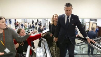 Photo of Pete Hegseth on the Hill for another day of meetings to rally support: ‘It’s been a wonderful process’