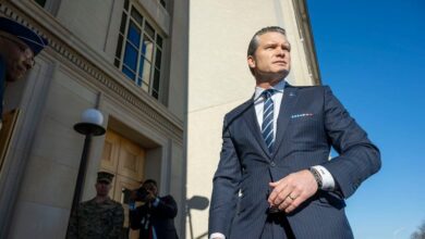 Photo of Hegseth arrives for 1st day at Pentagon stressing Defense’s mission to protect ‘sovereign territory of the US’