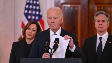 Photo of Biden balks when asked if Trump deserves credit for Israel-Hamas cease-fire deal: ‘Is that a joke?’