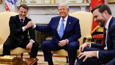 Photo of Trump meets France’s Macron at White House, says ‘lot of progress’ made toward ending war in Ukraine